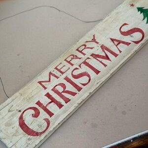 Wood Christmas banner